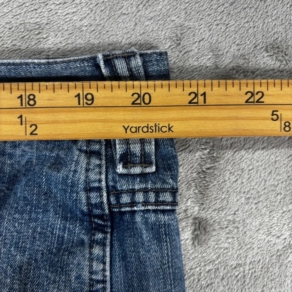 WRG Jean Co Cargo Jeans Mens 40x28 Blue Fair Distressed Frayed Hem Y2K Skater
